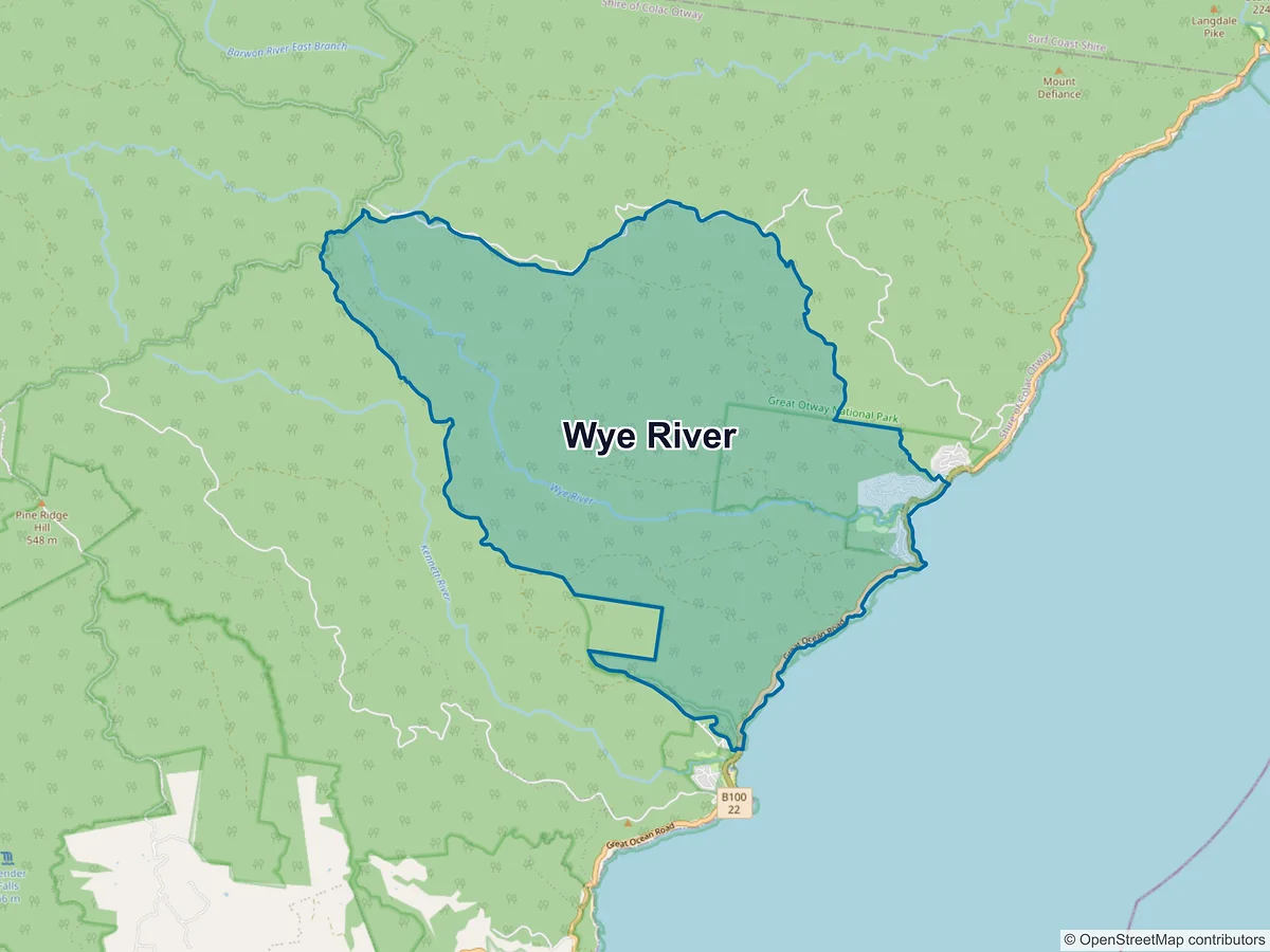 Map of Wye River, VIC, Australia