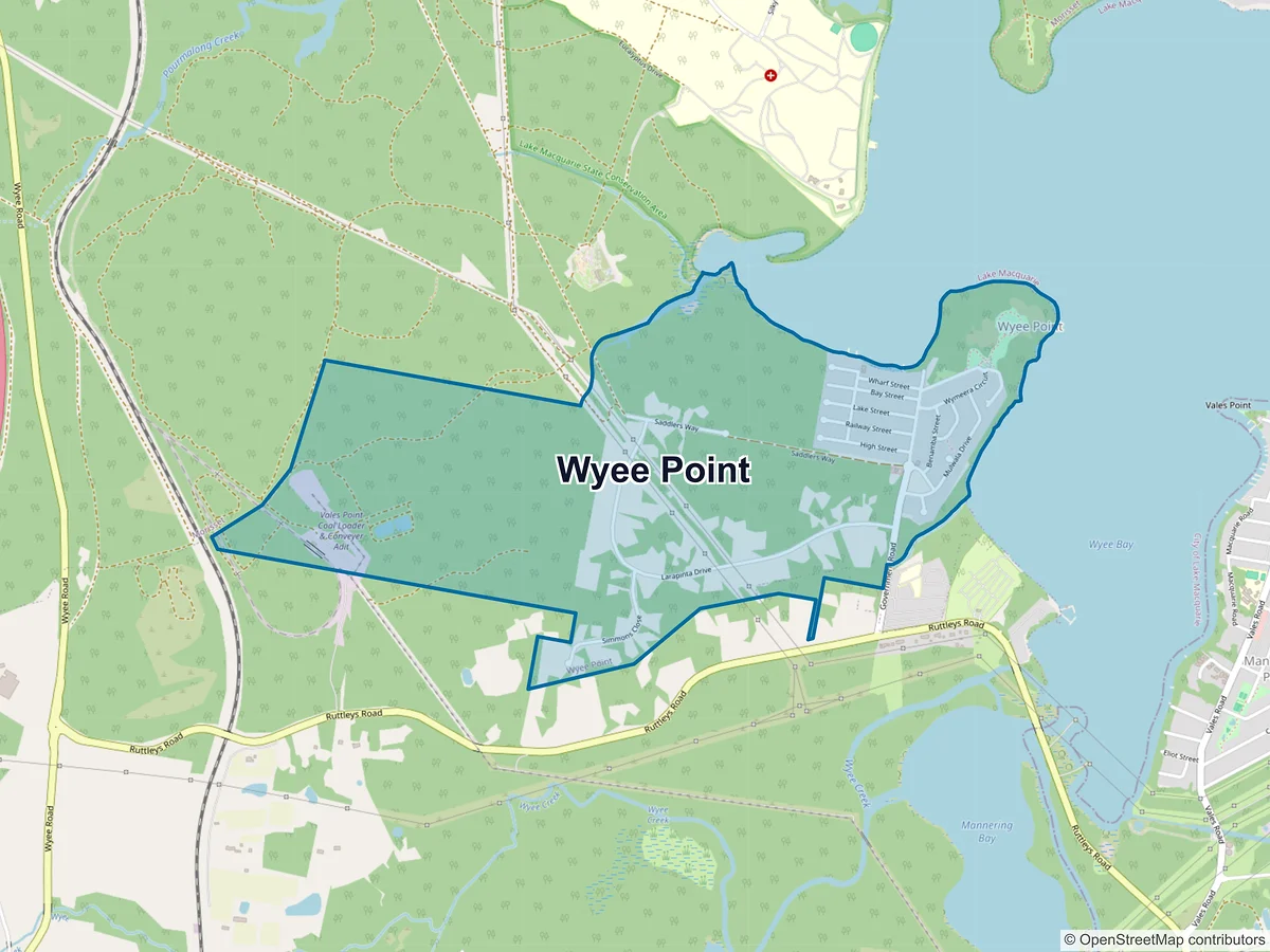 Map of Wyee Point, NSW, Australia