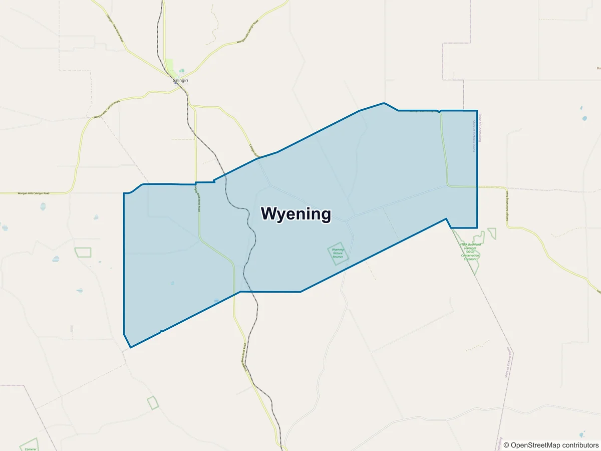 Map of Wyening, WA, Australia