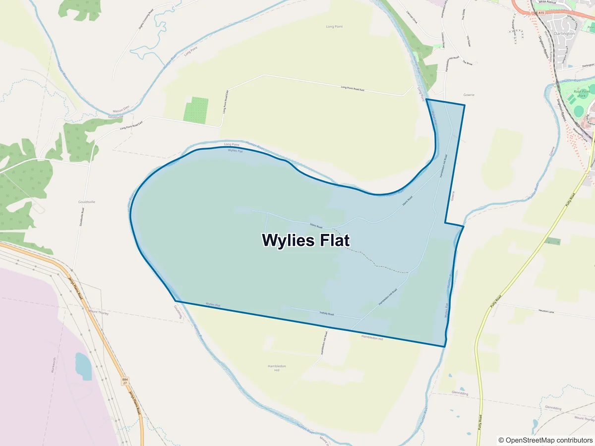 Map of Wylies Flat, NSW, Australia