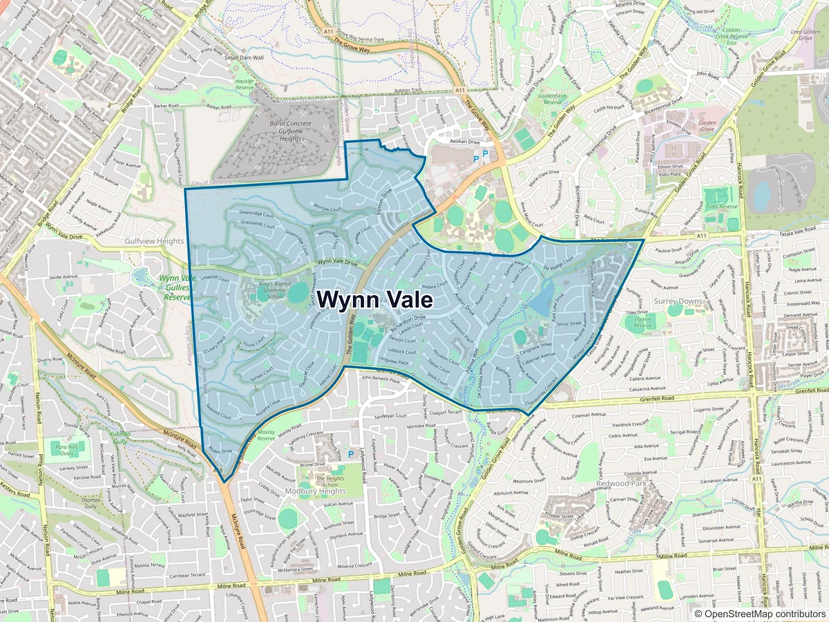 Map of Wynn Vale, SA, Australia