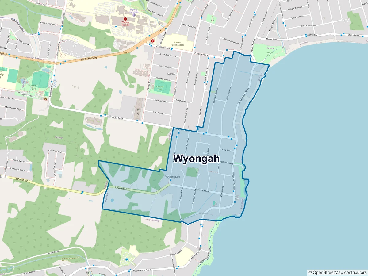 Map of Wyongah, NSW, Australia