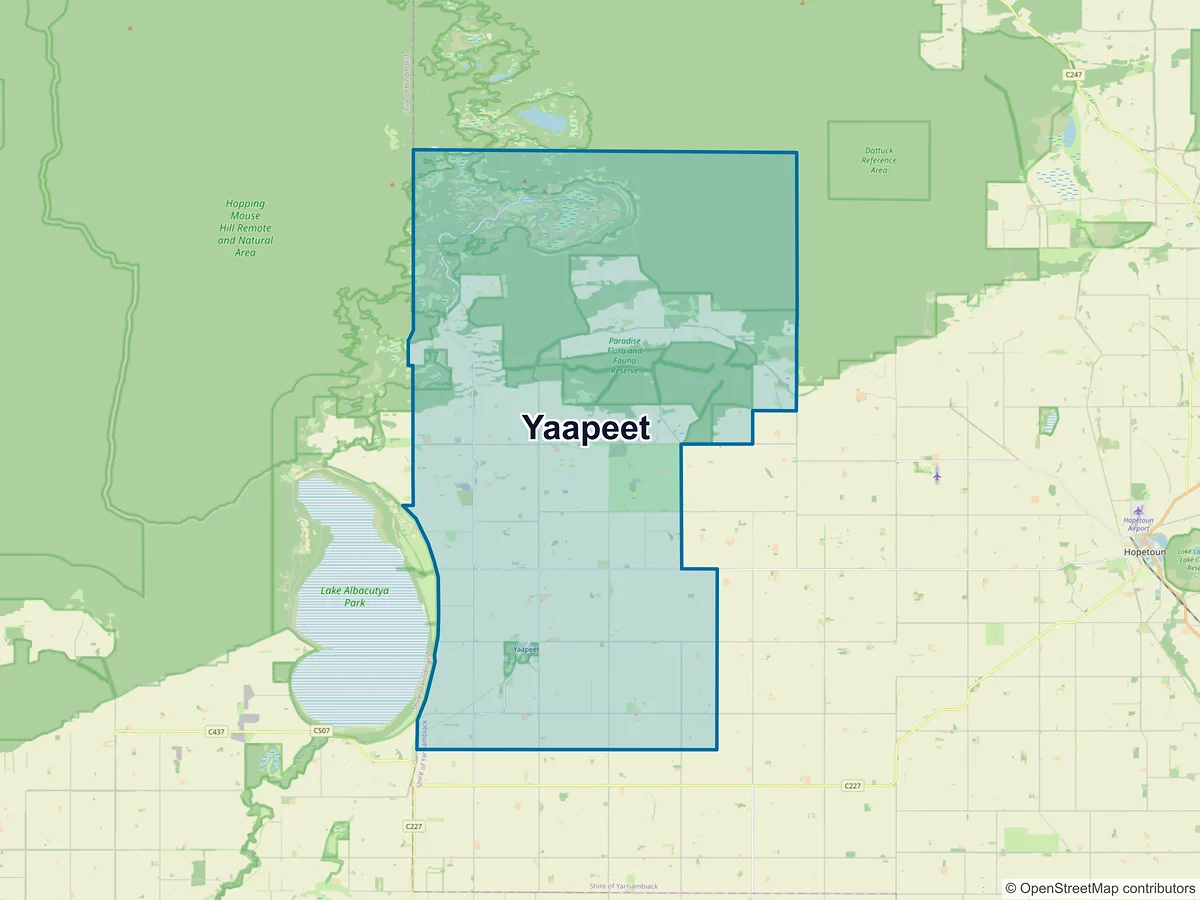 Map of Yaapeet, VIC, Australia