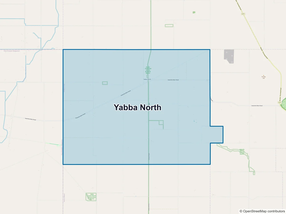 Map of Yabba North, VIC, Australia