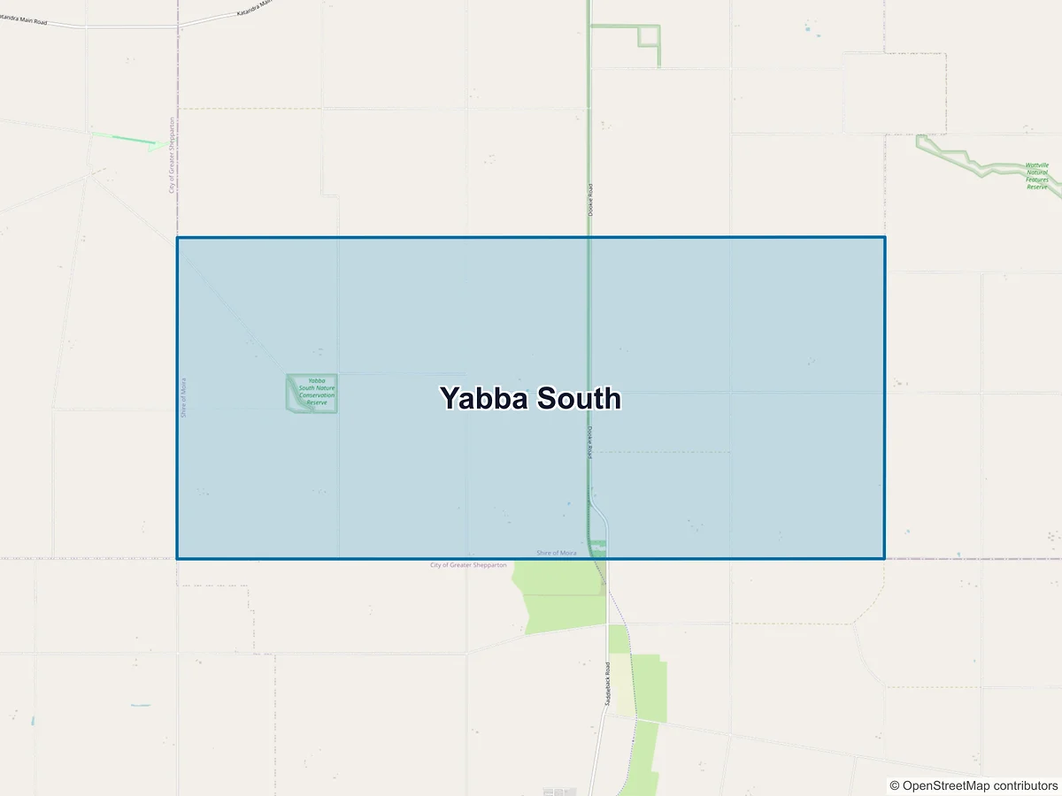 Map of Yabba South, VIC, Australia