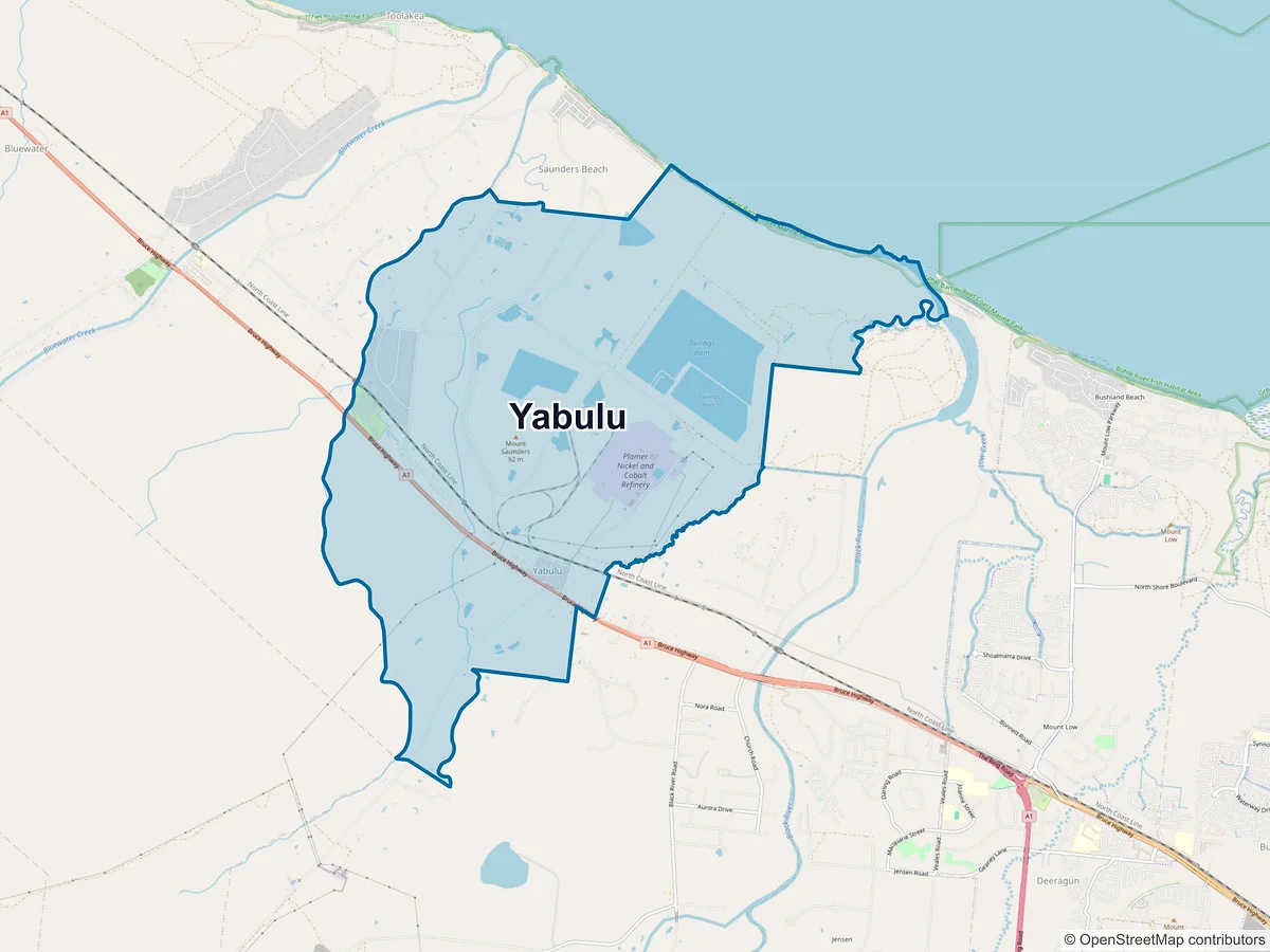 Map of Yabulu, QLD, Australia