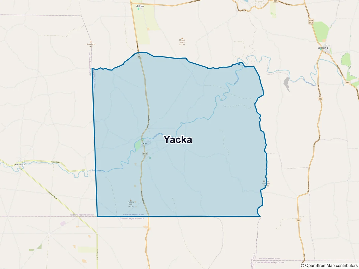 Map of Yacka, SA, Australia