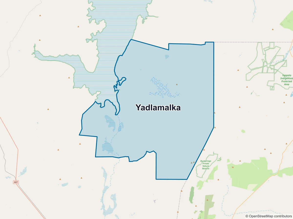 Map of Yadlamalka, SA, Australia