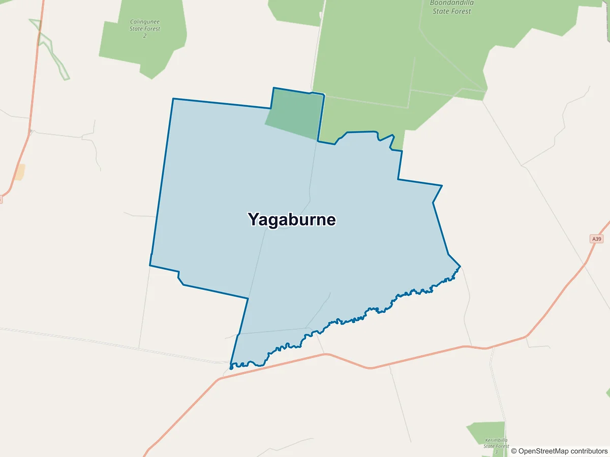 Map of Yagaburne, QLD, Australia