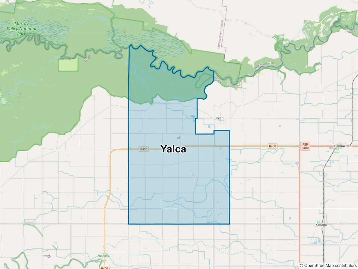 Map of Yalca, VIC, Australia