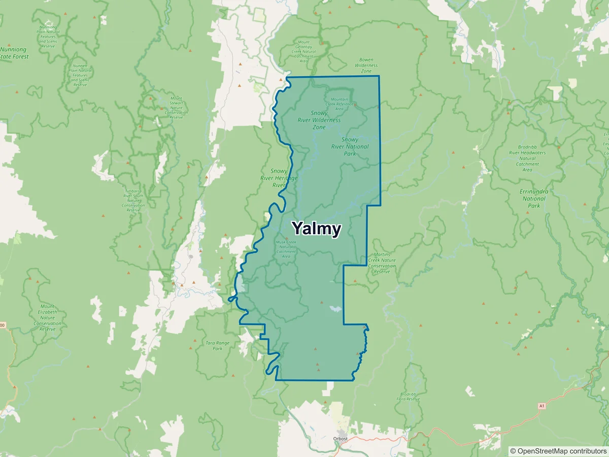 Map of Yalmy, VIC, Australia