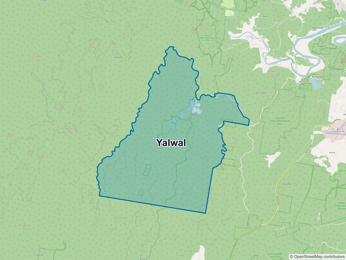Map of Yalwal, NSW, Australia