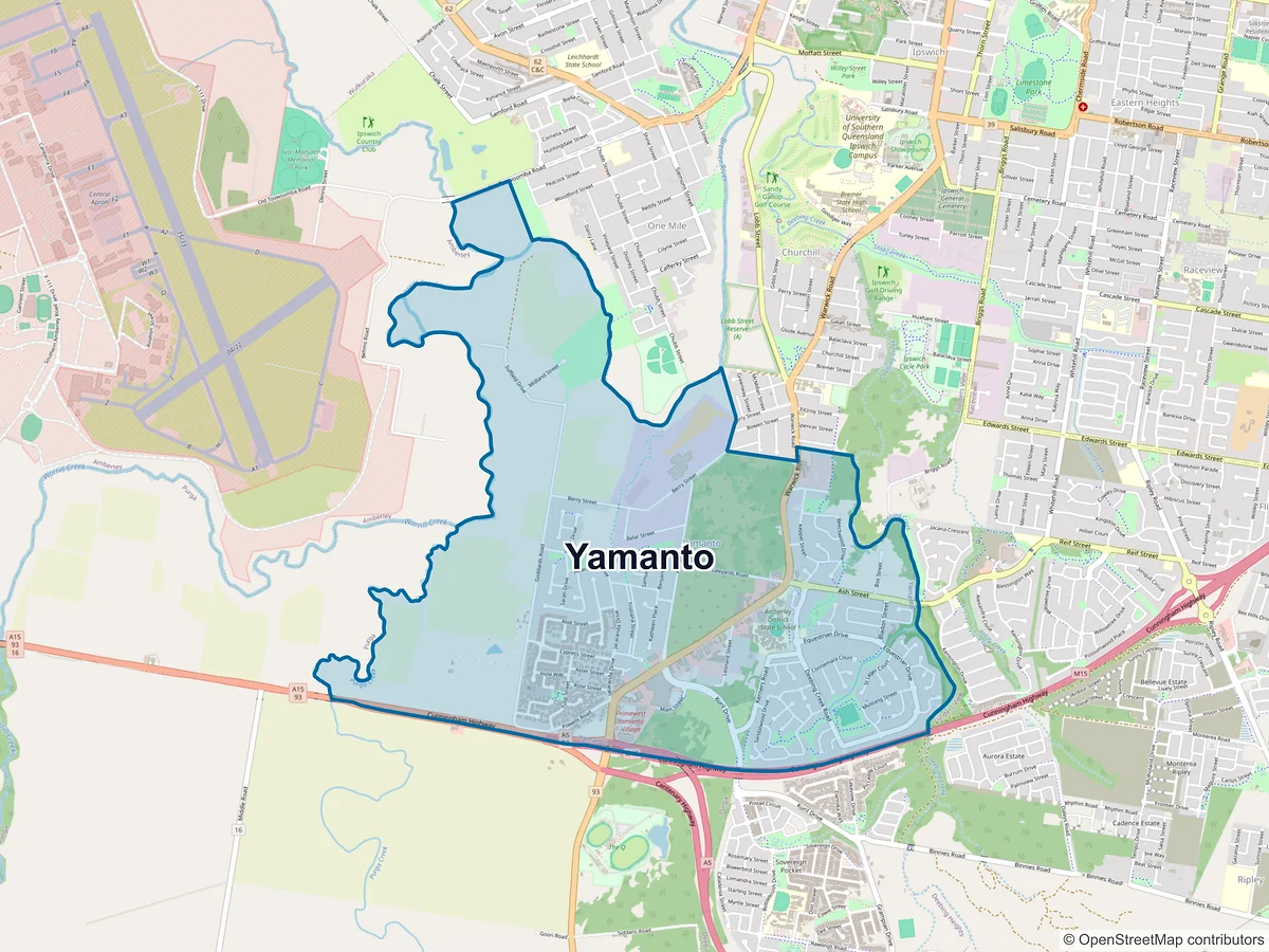 Map of Yamanto, QLD, Australia