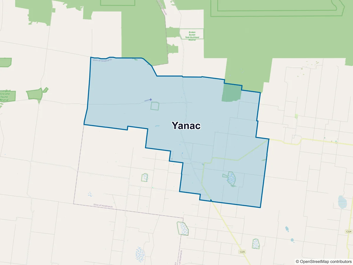 Map of Yanac, VIC, Australia