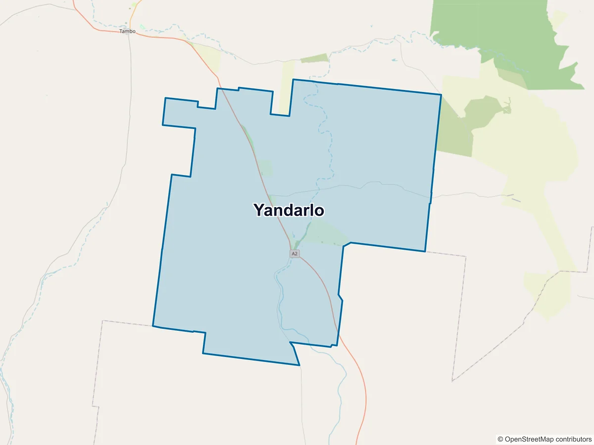 Map of Yandarlo, QLD, Australia