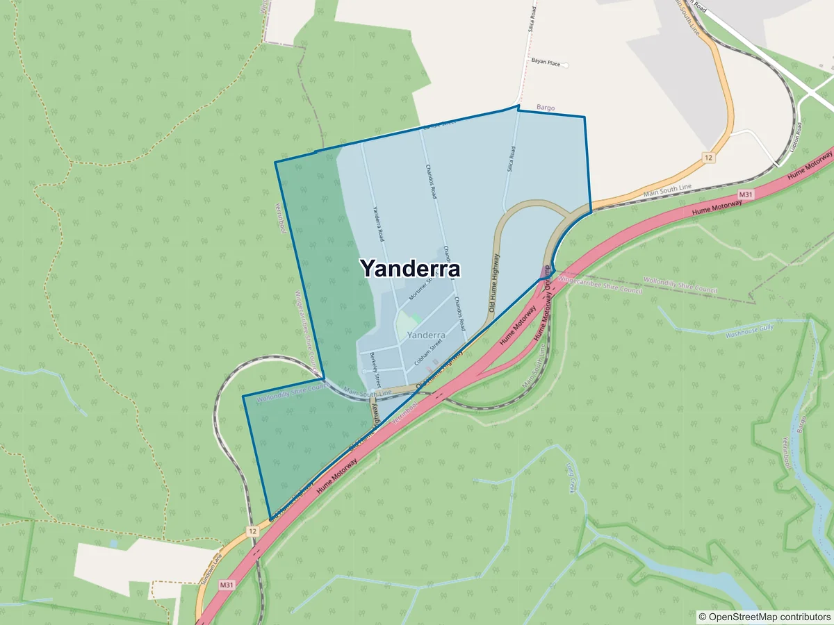 Map of Yanderra, NSW, Australia