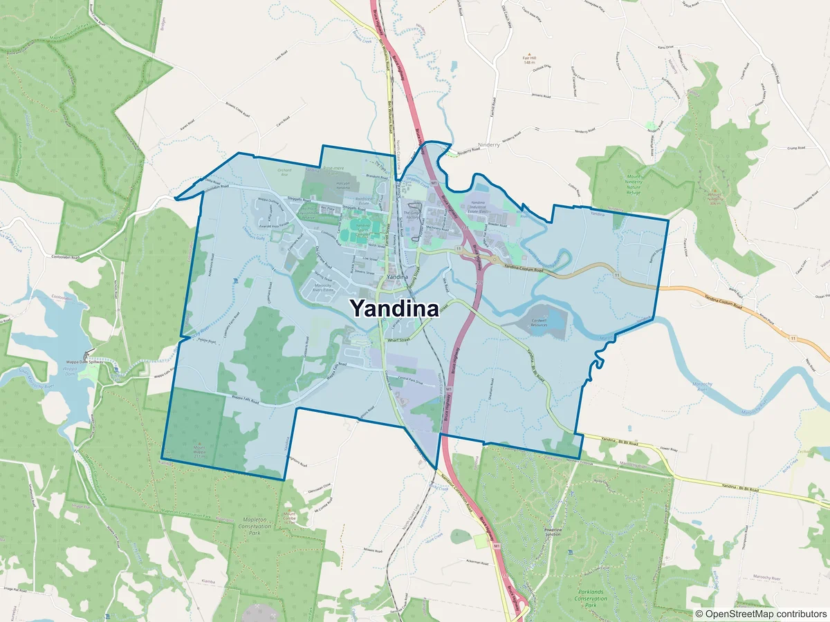 Map of Yandina, QLD, Australia