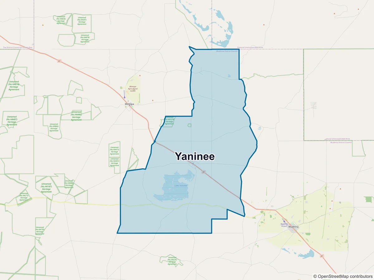 Map of Yaninee, SA, Australia