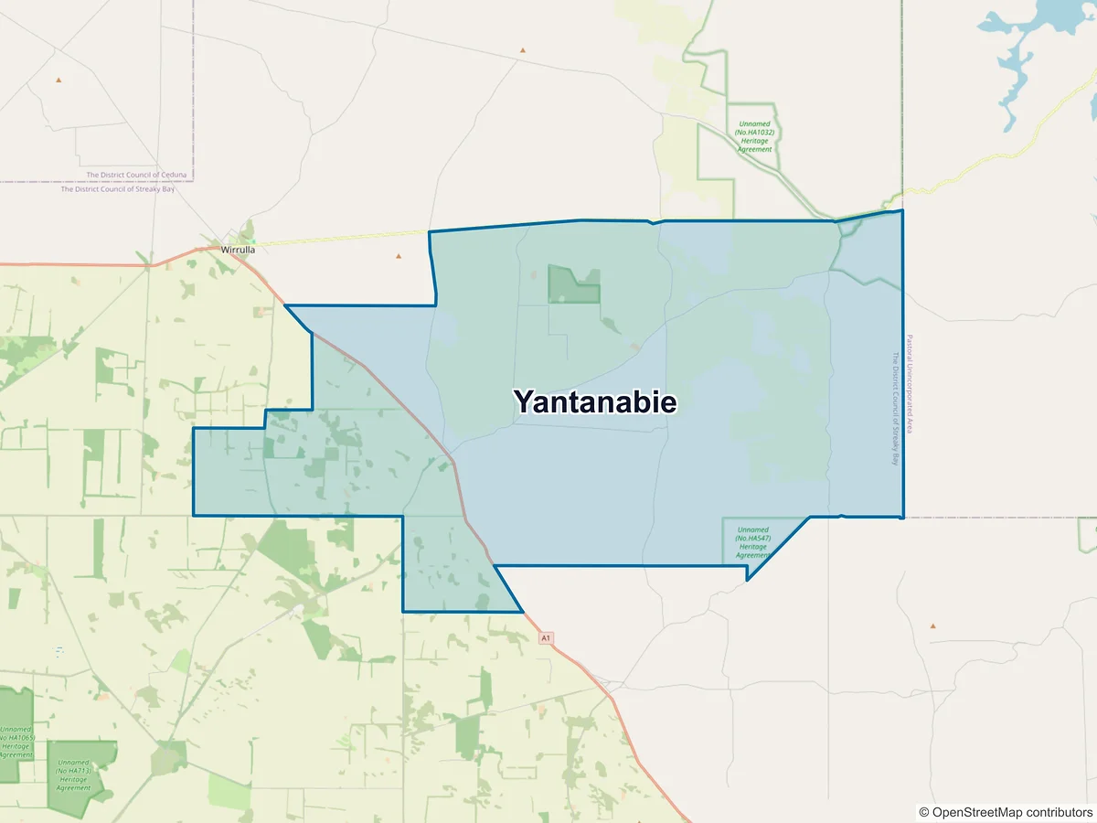 Map of Yantanabie, SA, Australia