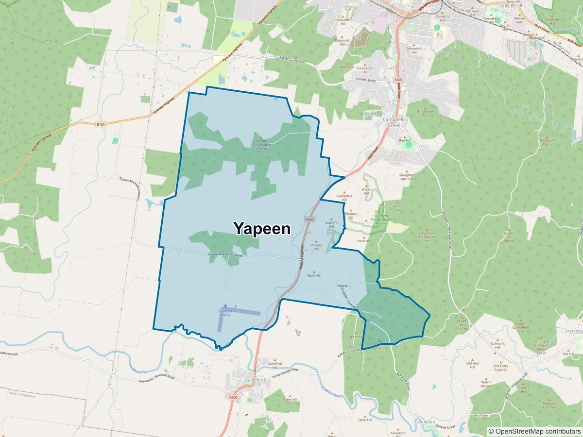 Map of Yapeen, VIC, Australia