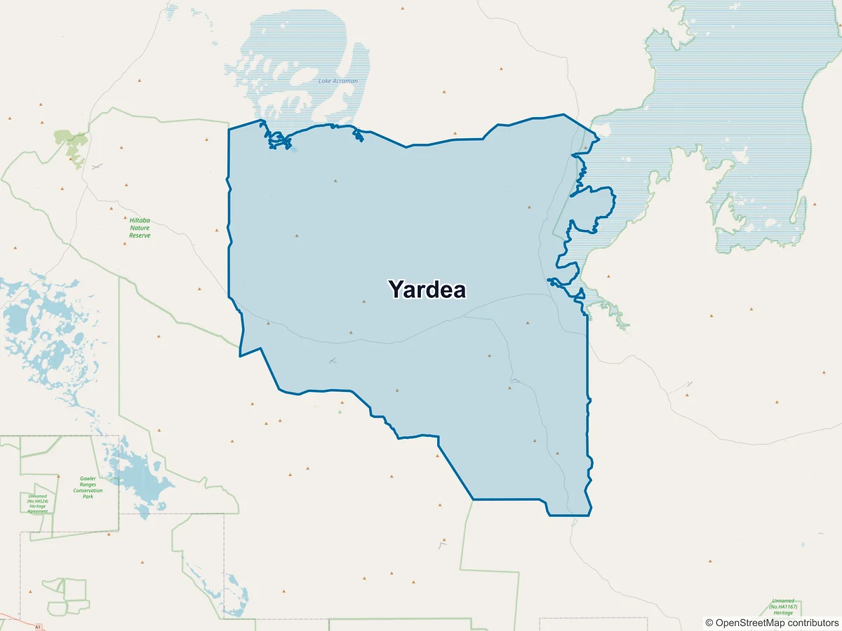 Map of Yardea, SA, Australia