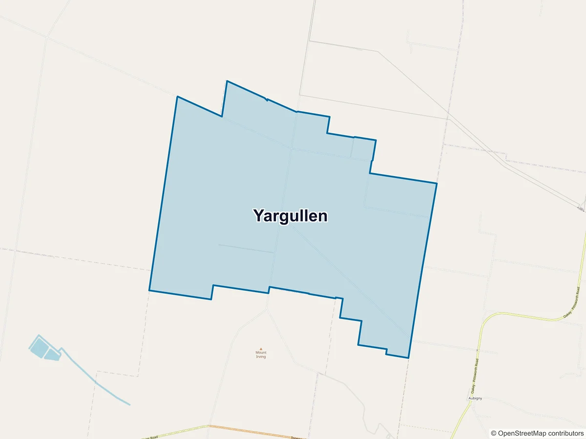 Map of Yargullen, QLD, Australia