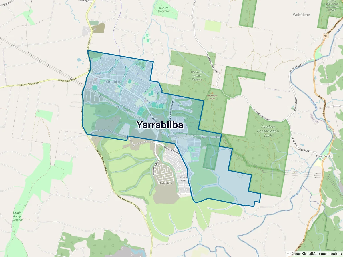 Map of Yarrabilba, QLD, Australia
