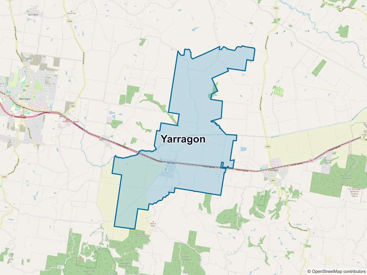 Map of Yarragon, VIC, Australia