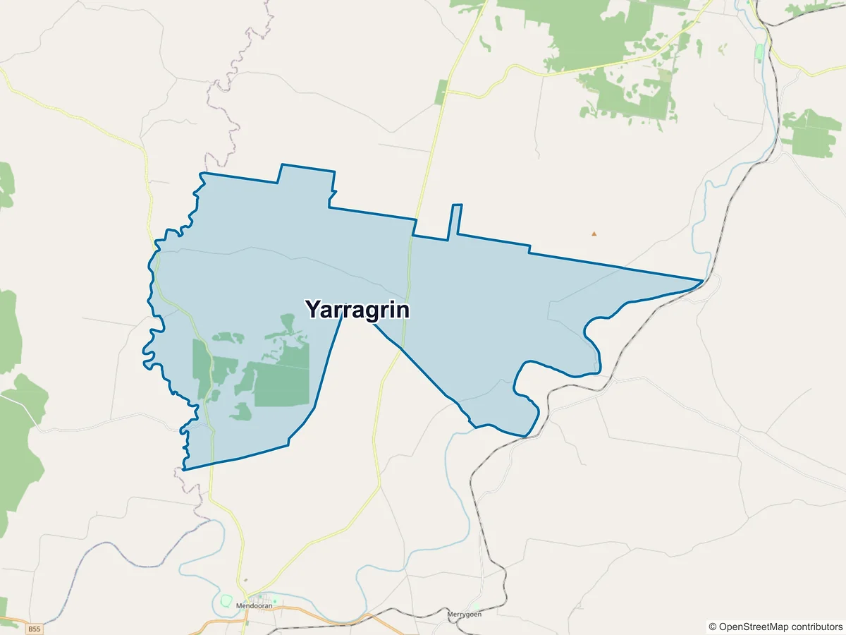 Map of Yarragrin, NSW, Australia