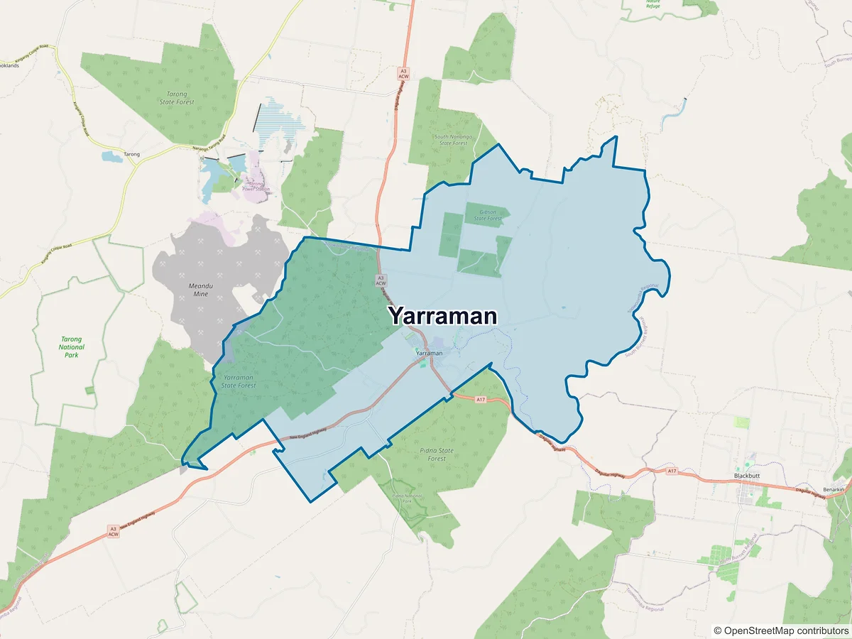 Map of Yarraman, QLD, Australia