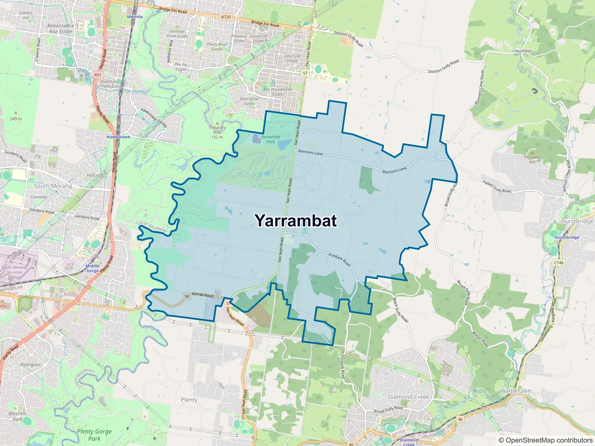 Map of Yarrambat, VIC, Australia