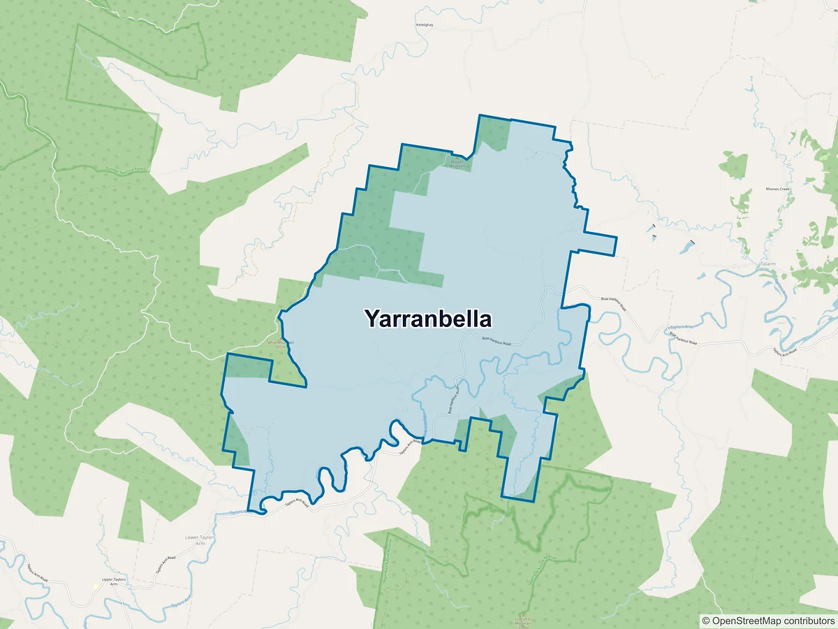 Map of Yarranbella, NSW, Australia