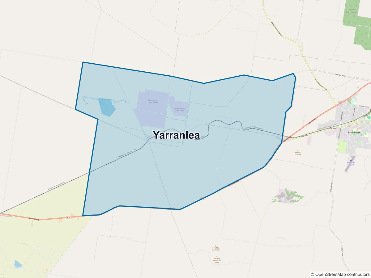 Map of Yarranlea, QLD, Australia