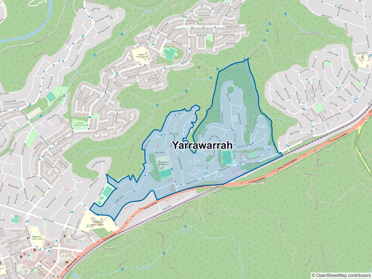 Map of Yarrawarrah, NSW, Australia