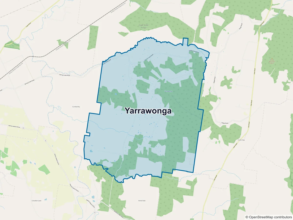 Map of Yarrawonga, NSW, Australia
