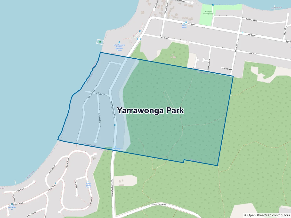 Map of Yarrawonga Park, NSW, Australia