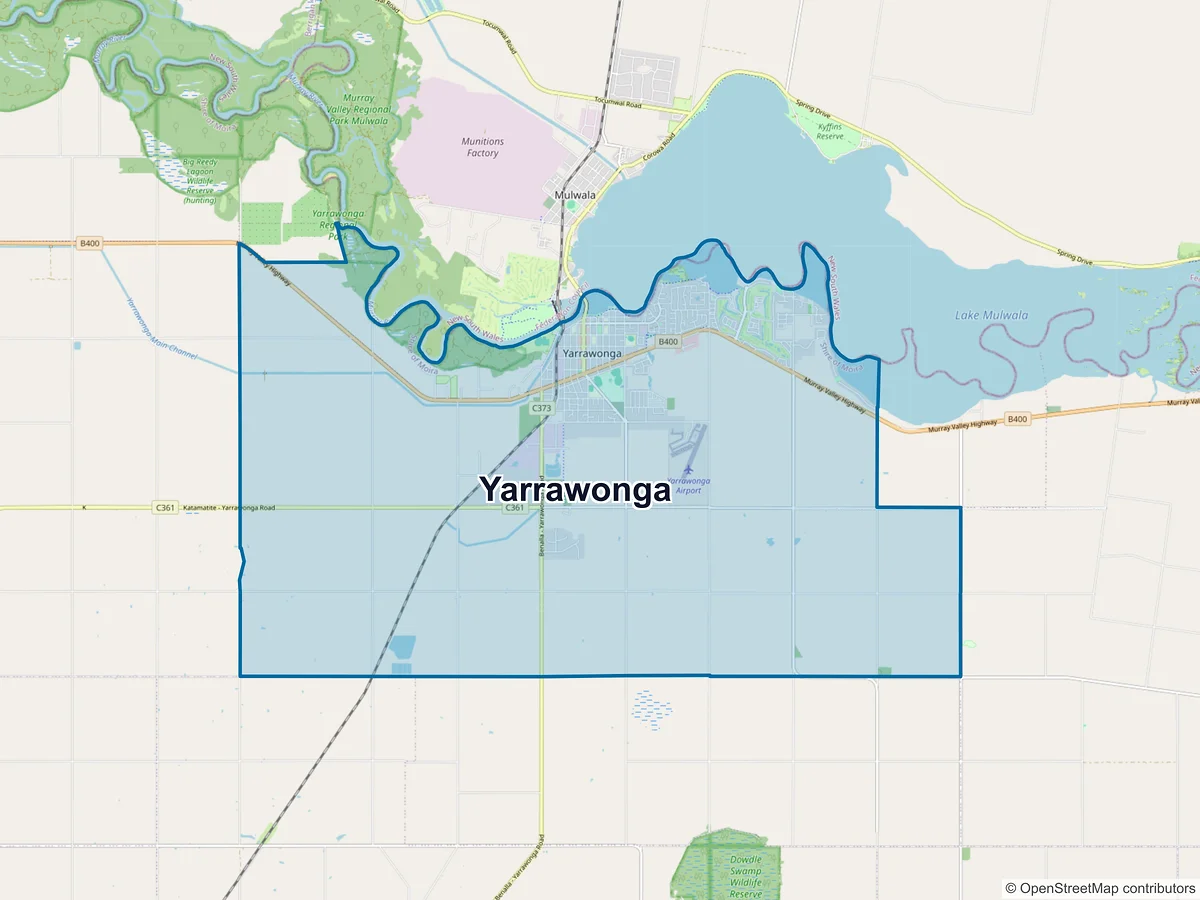 Map of Yarrawonga, VIC, Australia