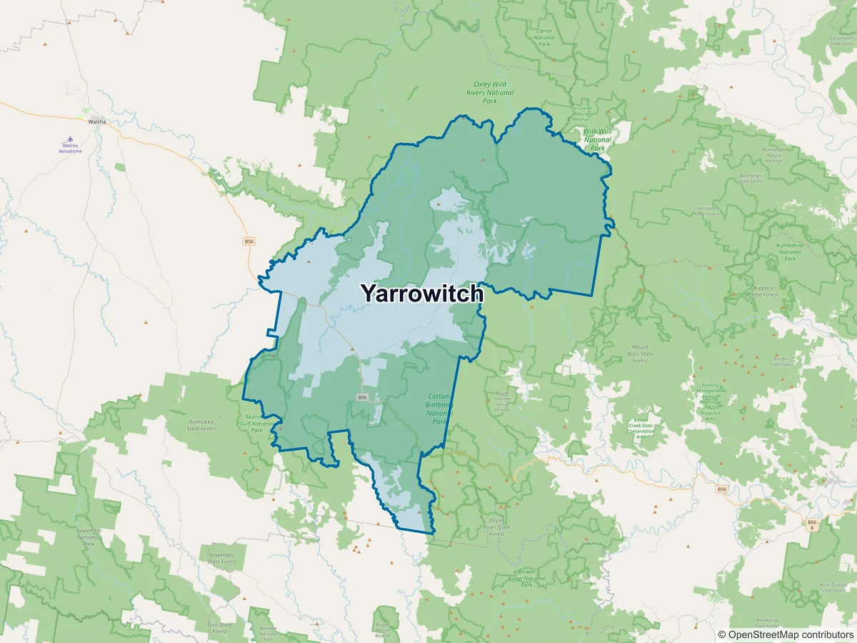 Map of Yarrowitch, NSW, Australia