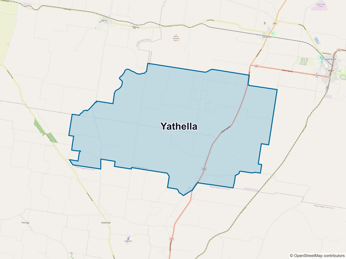 Map of Yathella, NSW, Australia