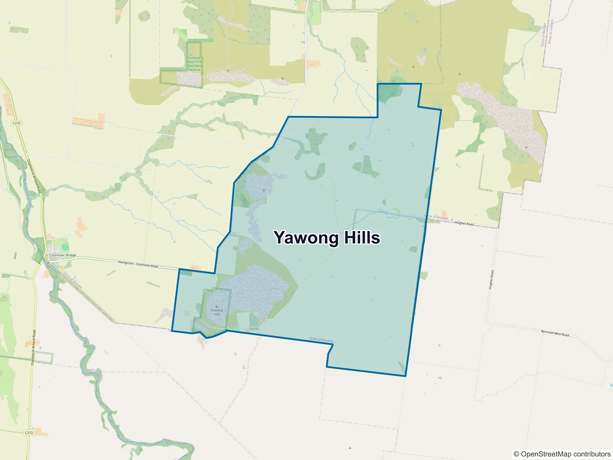 Map of Yawong Hills, VIC, Australia