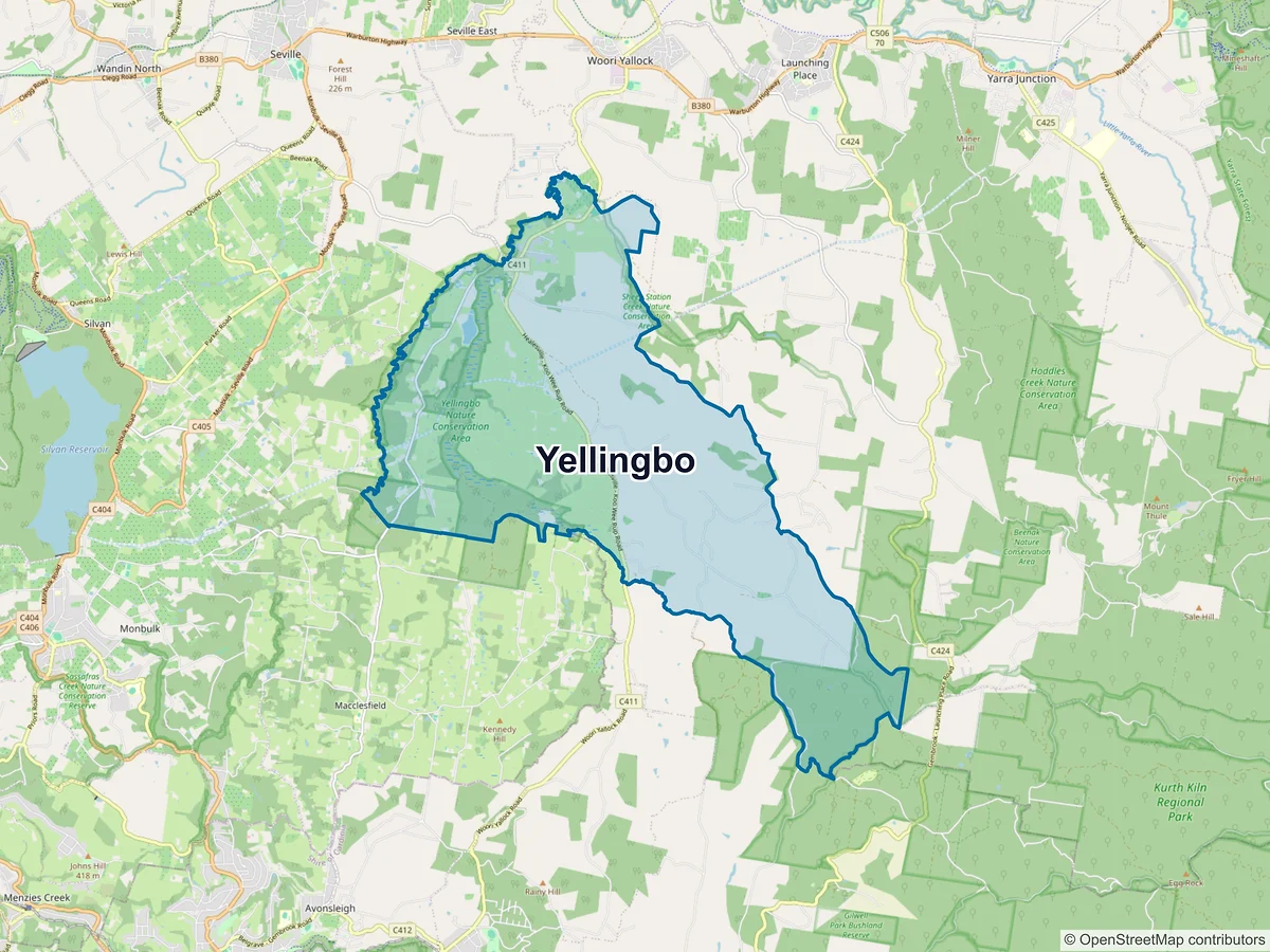 Map of Yellingbo, VIC, Australia