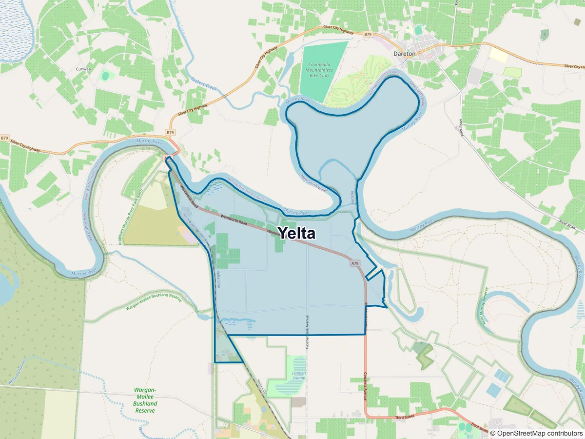 Map of Yelta, VIC, Australia