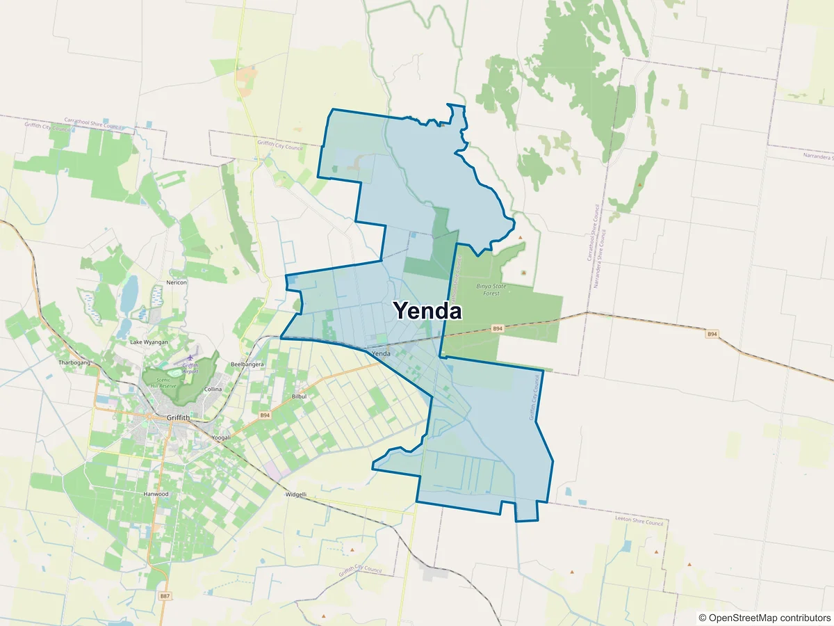 Map of Yenda, NSW, Australia