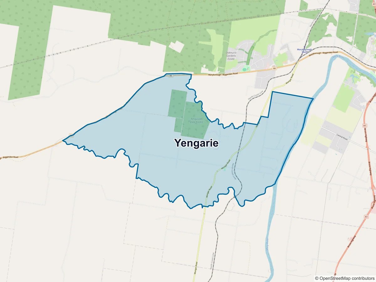Map of Yengarie, QLD, Australia