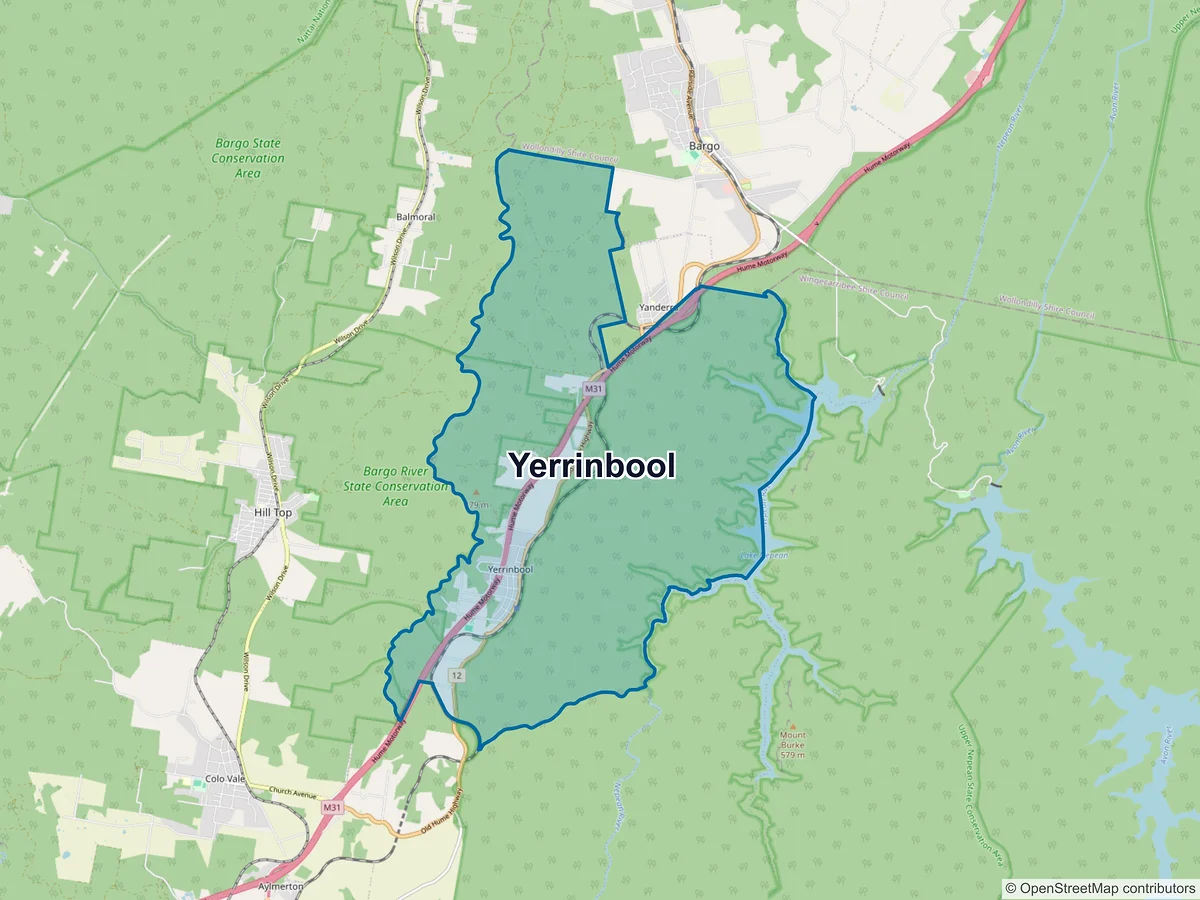 Map of Yerrinbool, NSW, Australia