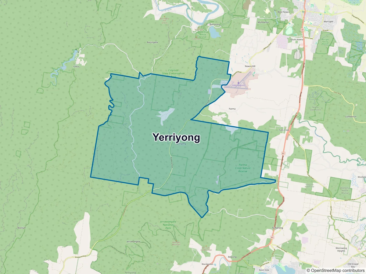 Map of Yerriyong, NSW, Australia