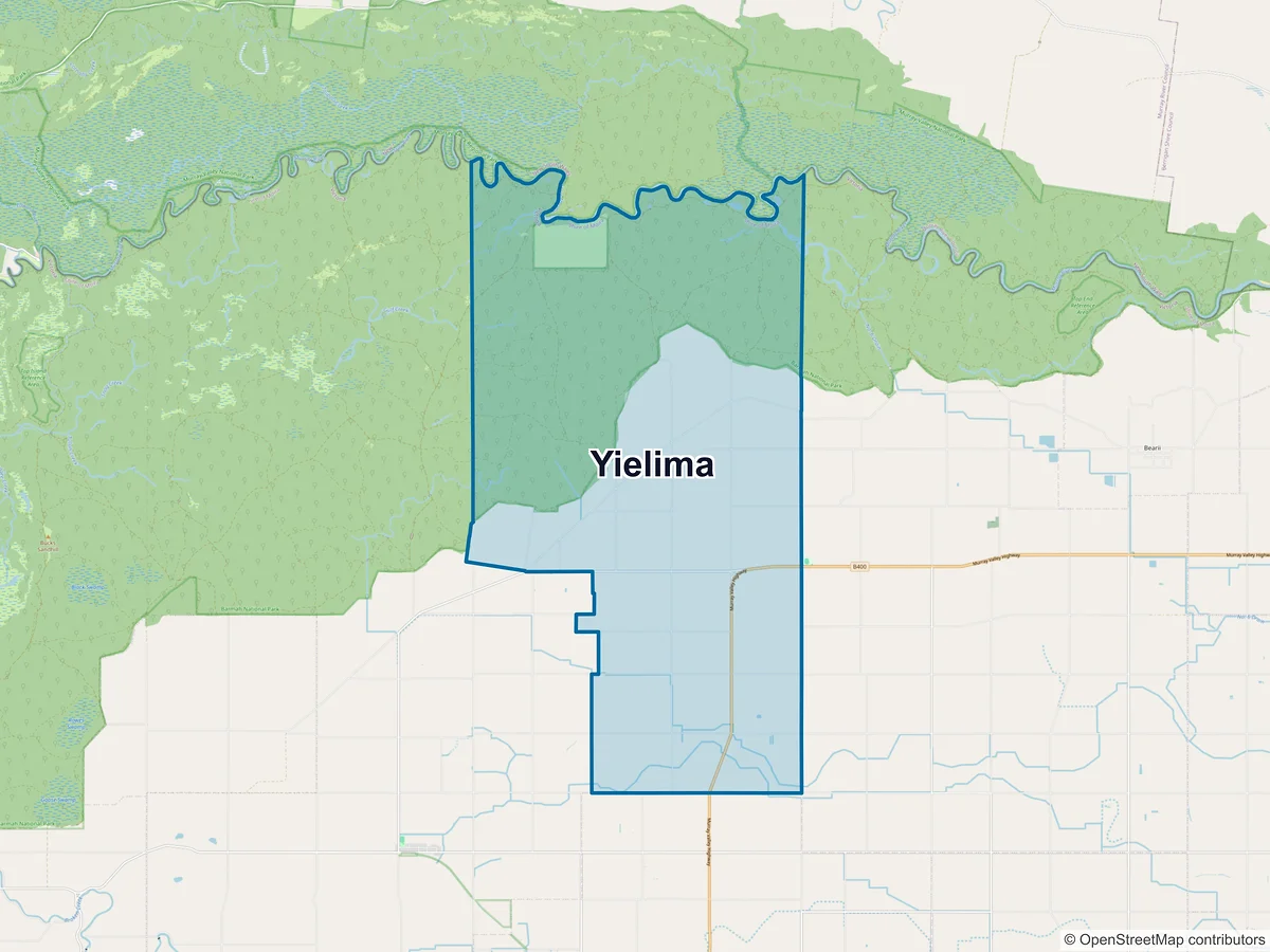 Map of Yielima, VIC, Australia