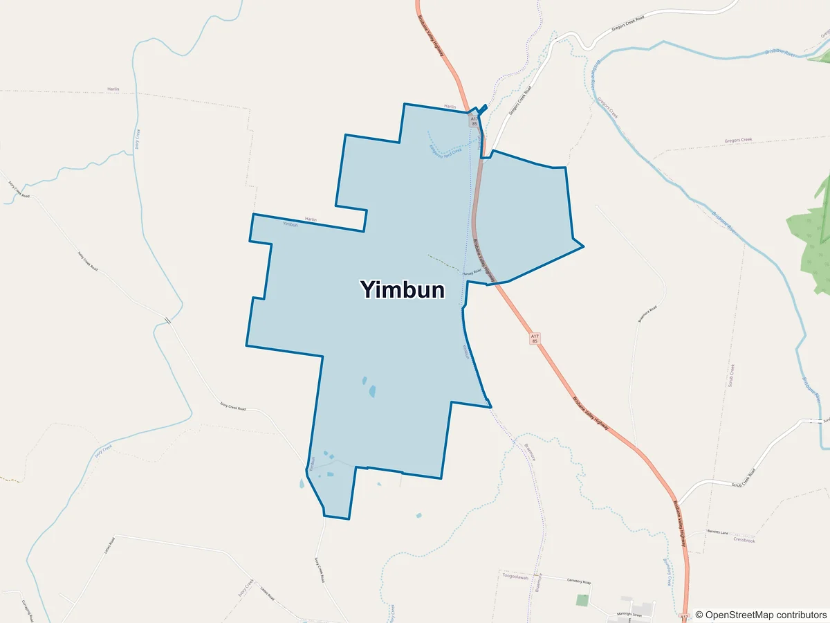 Map of Yimbun, QLD, Australia