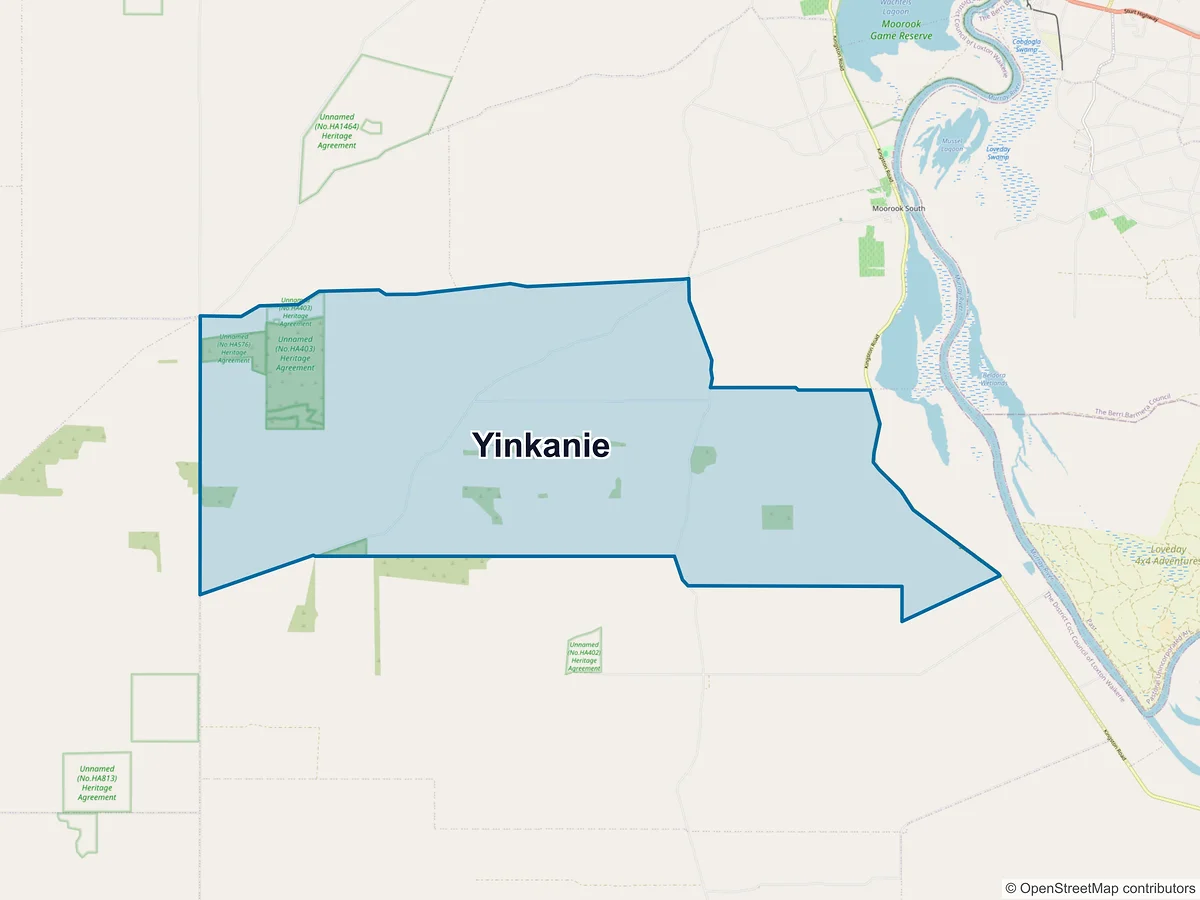 Map of Yinkanie, SA, Australia