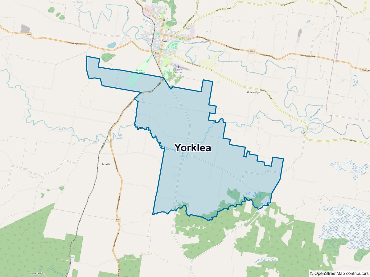 Map of Yorklea, NSW, Australia